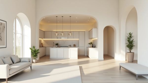 Salon ouvert sur cuisine : quel eclairage pour delimiter les espaces