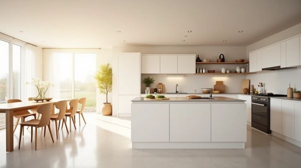 Salon ouvert sur cuisine : quel eclairage pour delimiter les espaces